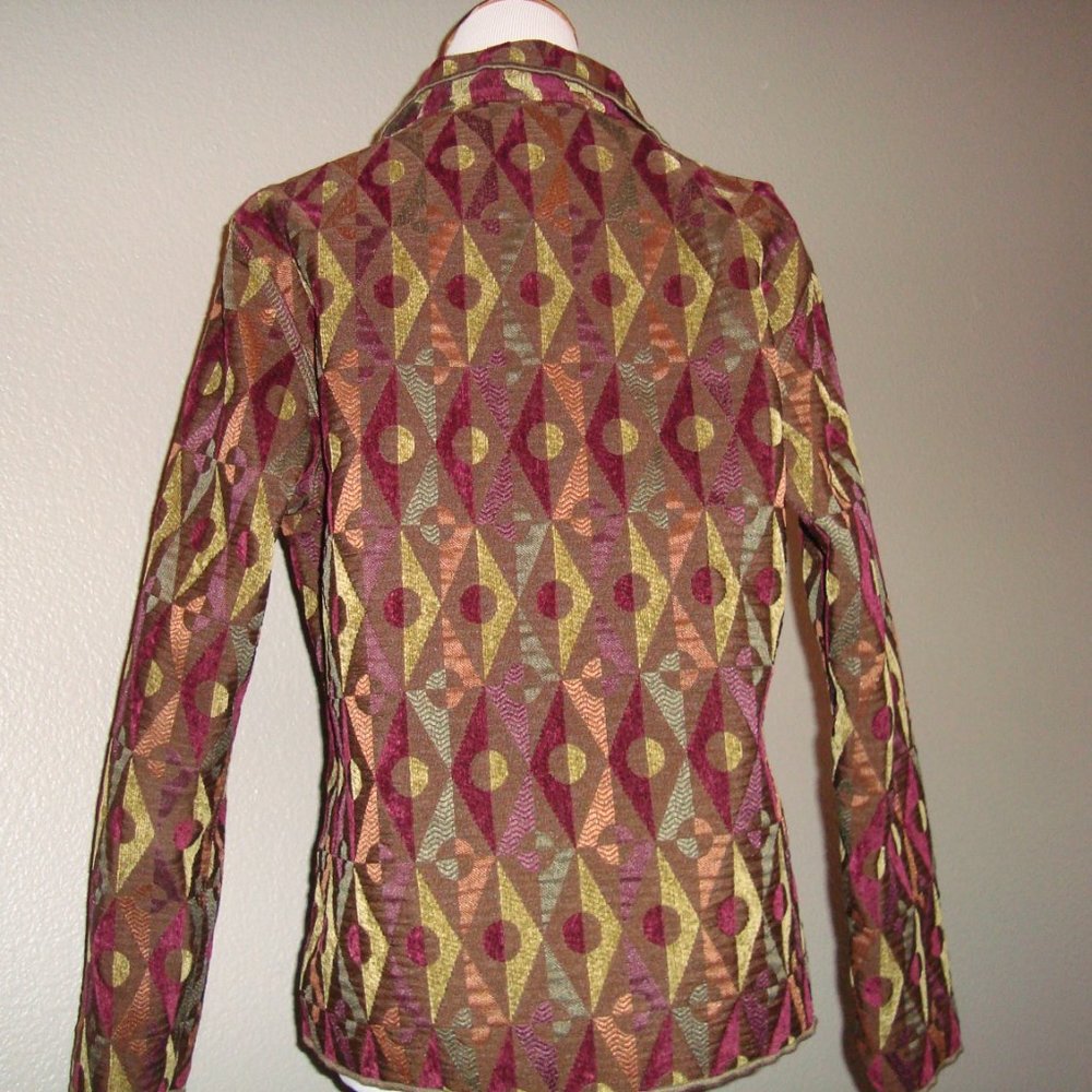 Reversible Winding River Button Front Jacket Gree… - image 6